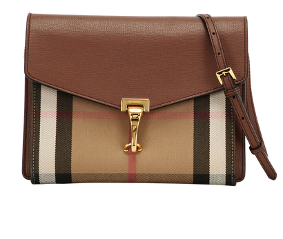 Small Macken House Crossbody Bag, &pound;450, Handbags, Brown, Leather, Front view